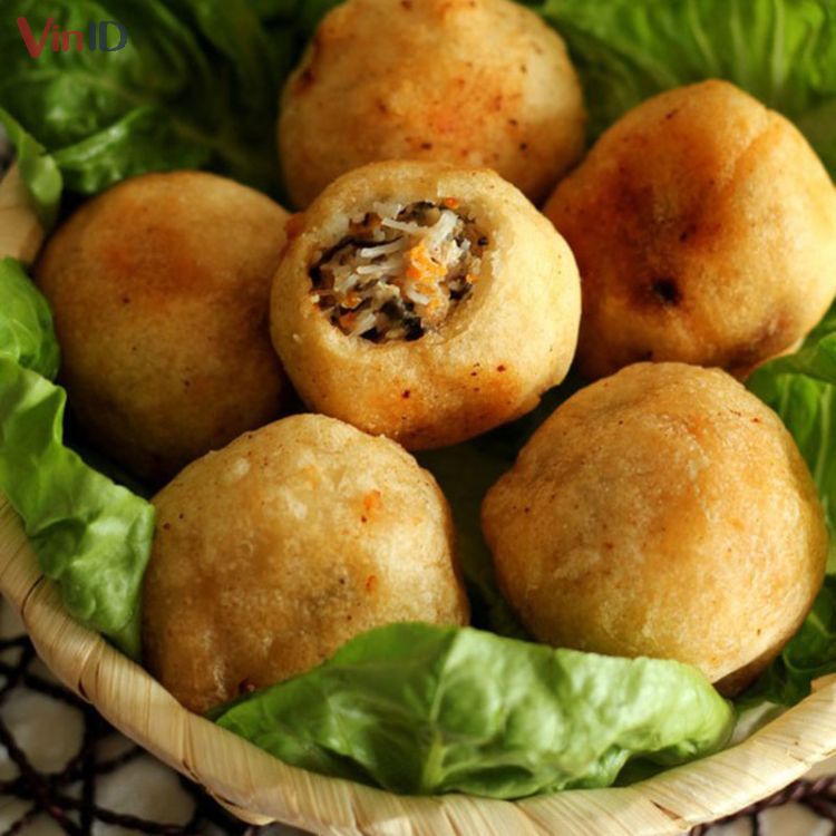 Bánh bao chiên nhân mặn Bánh bao chiên nhân mặn