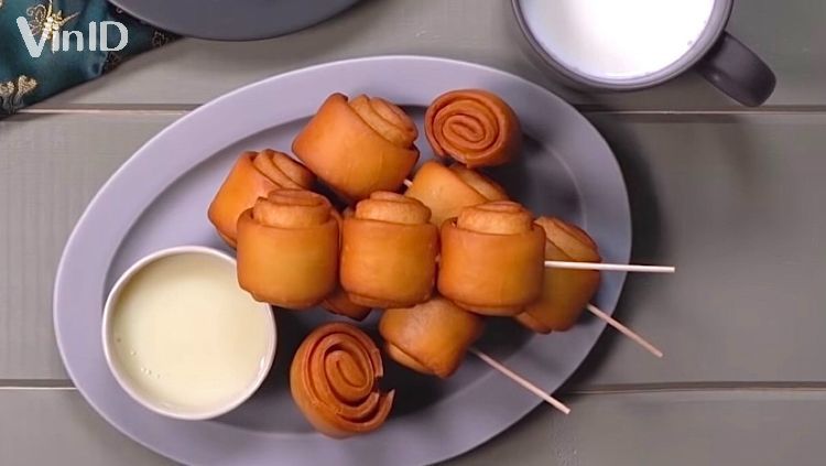 Bánh bao sữa chiên Bánh bao sữa chiên