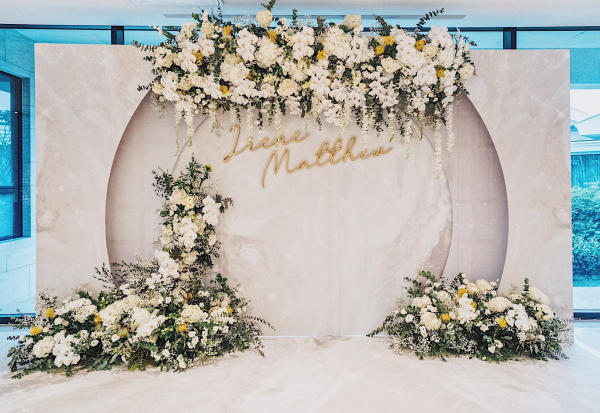 background đám cưới ngoài trời