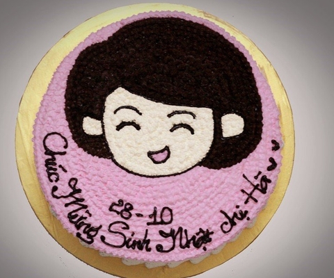 banh kem ve chibi nu