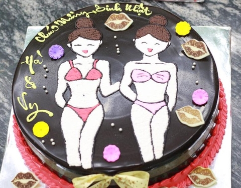 banh kem ve hinh ban gai de thuong