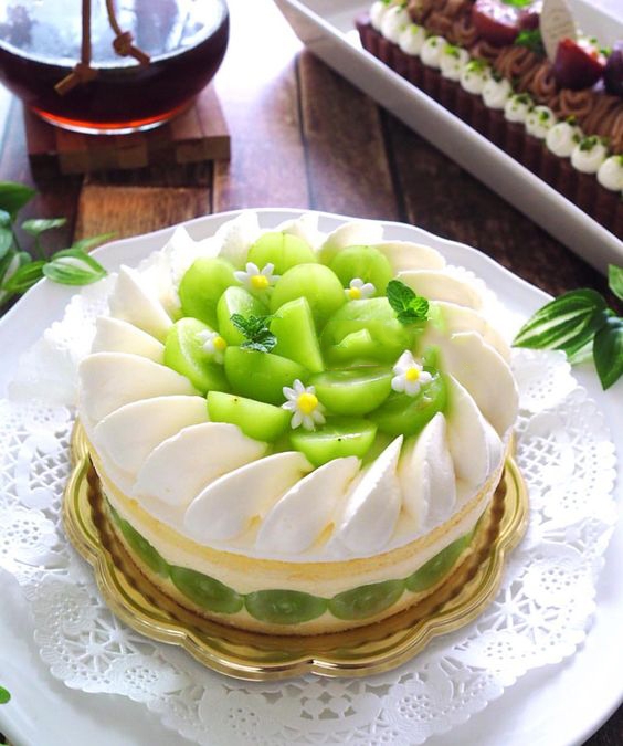 banh-sinh-nhat-trai-cay-vi-kiwi-banhkem3601 Tranɡ trí bánh kem trái cây vị kiwi thơm ngon