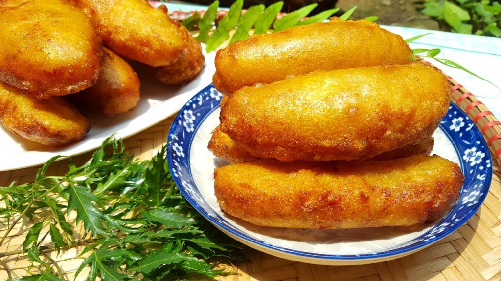 Bánh chuối rán khi hoàn thành