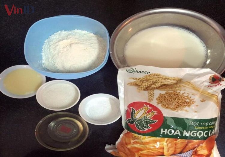 Nguyên liệu chế biến bánh bao chiên sữa Nguyên liệu chế biến bánh bao chiên sữa