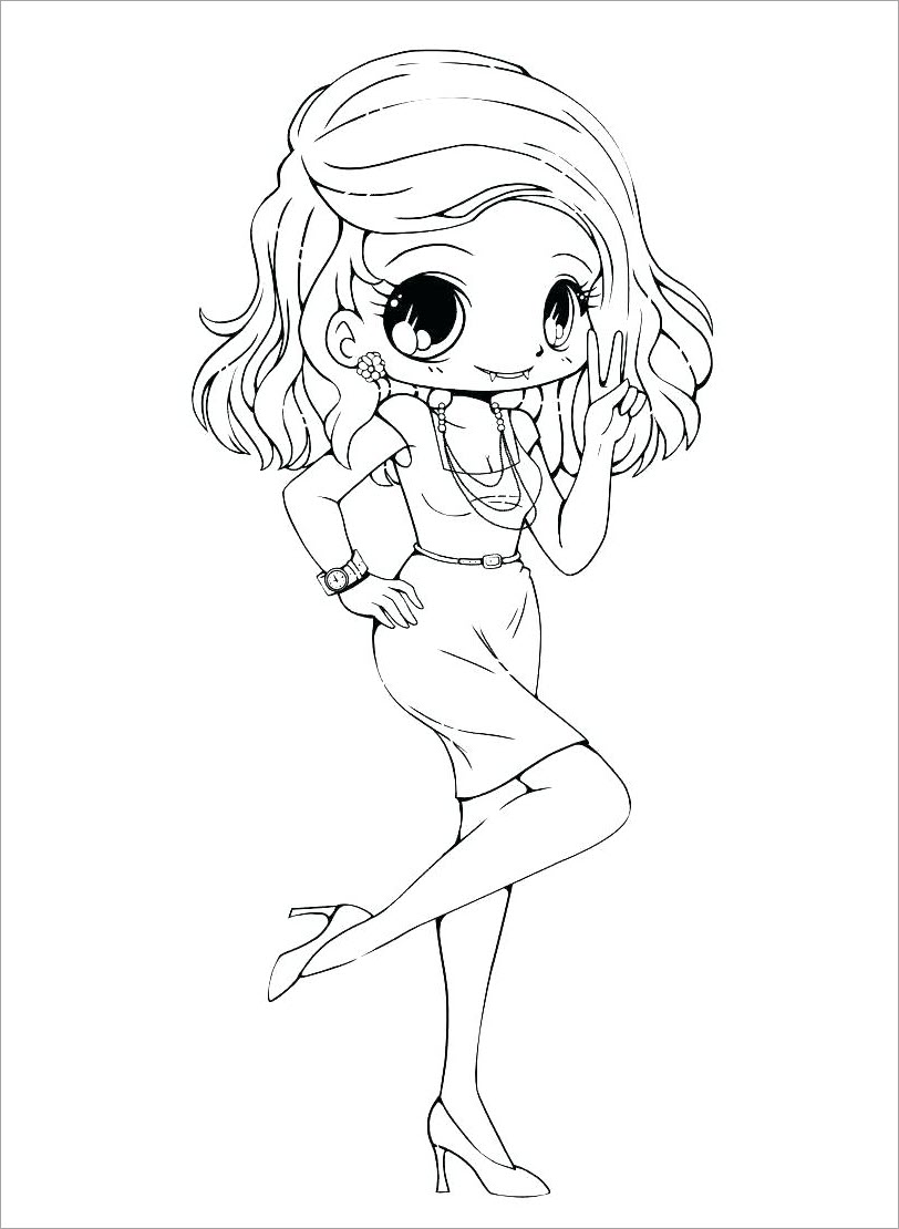 Hình ảnh chibi tô màu