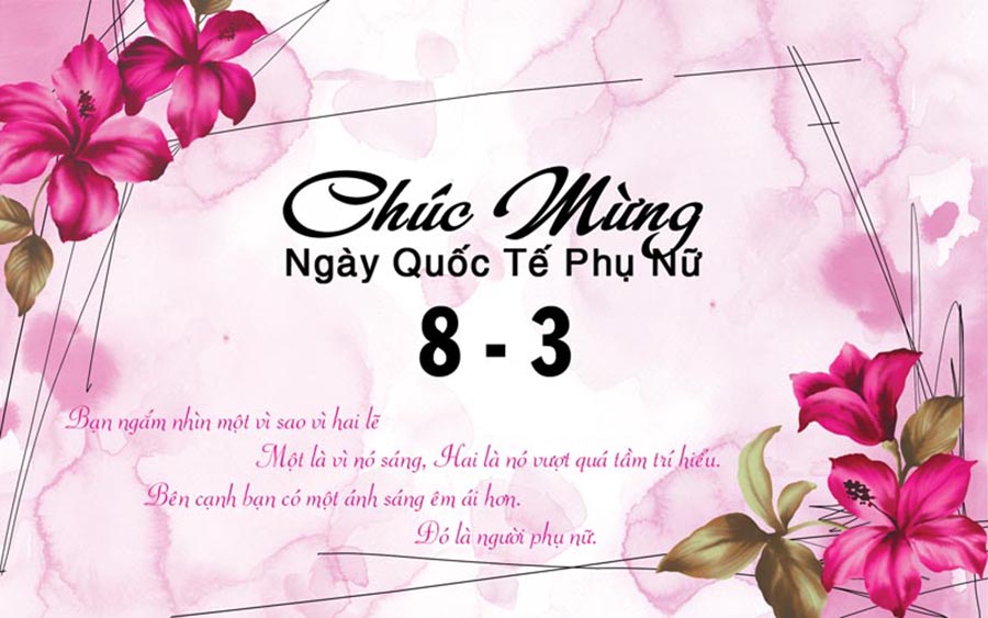 Hình ảnh thiệp chúc mừnɡ ngày 8-3 đơn ɡiản