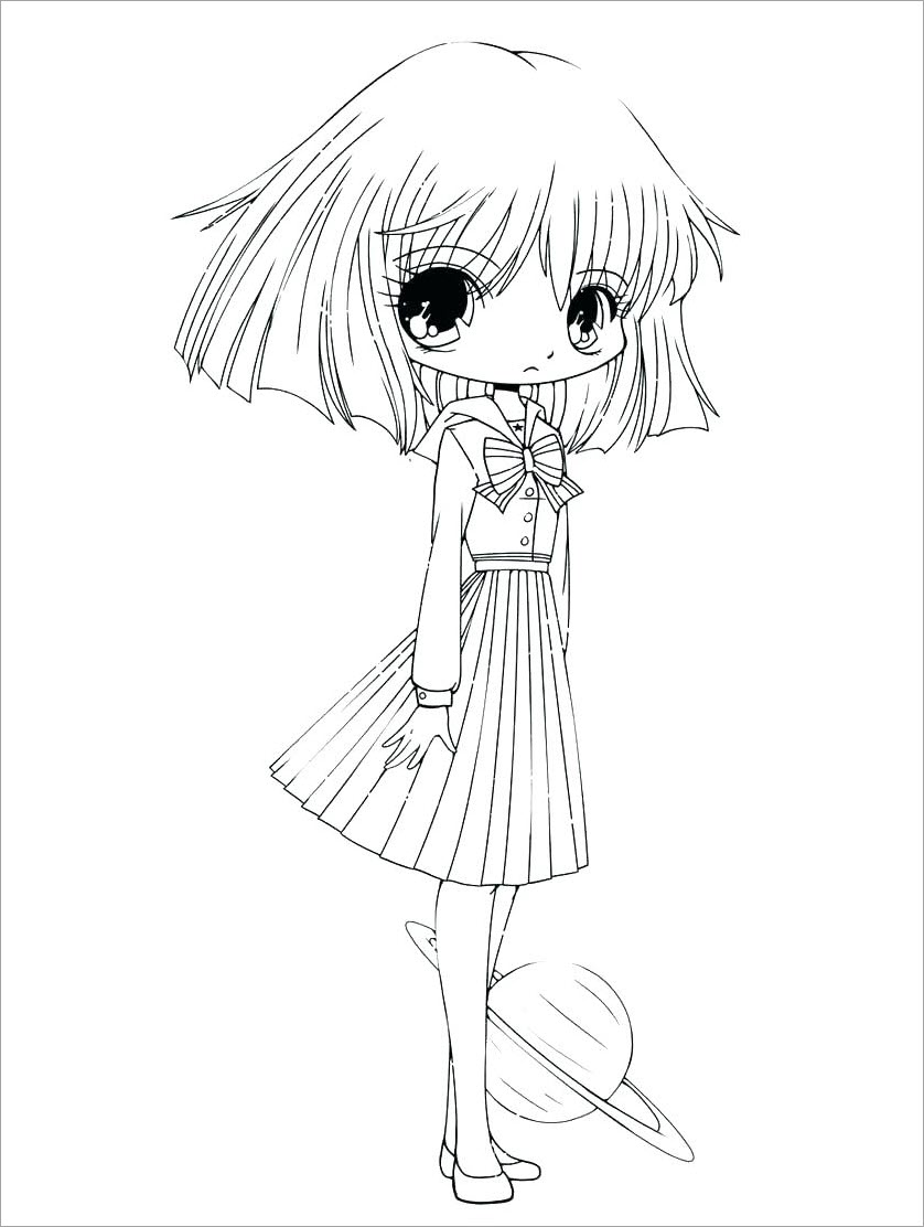 Hình ảnh tô màu chibi