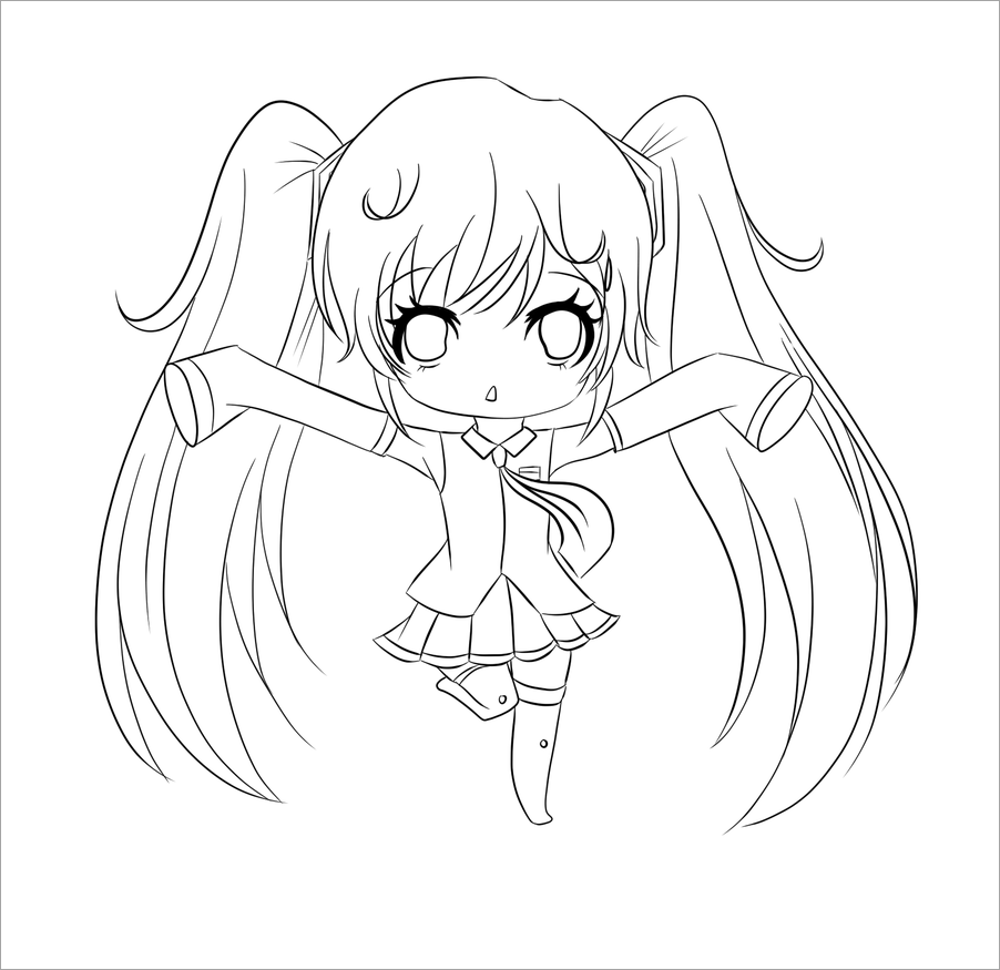 Hình chibi đẹp nhất cho bé tô màu