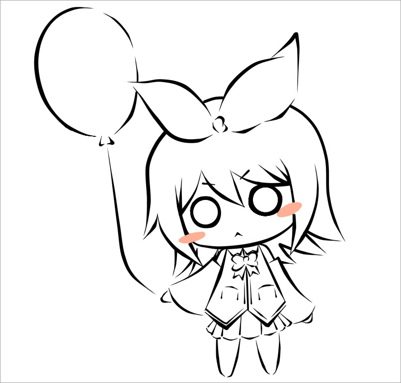 Hình tập tô màu chibi đẹp