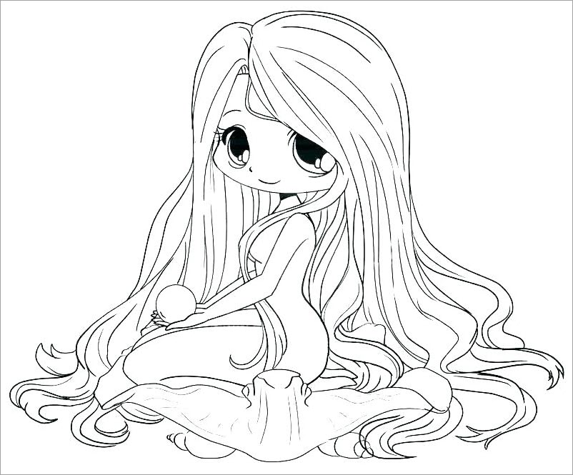 Hình tô màu chibi