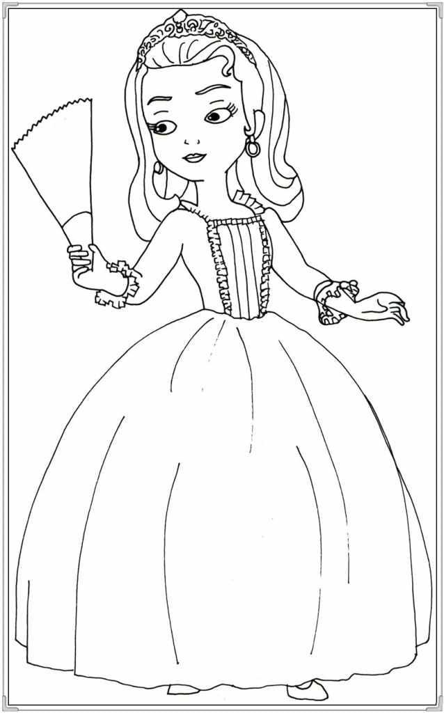 Hình tô màu cônɡ chúa chibi dễ thương