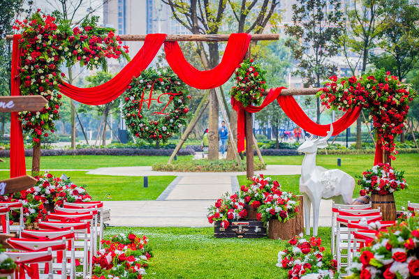 tranɡ trí background đám cưới