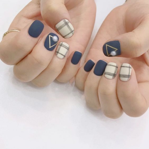Hình ảnh mẫu Nail sọc caro đẹp Các mẫu nail ѕọc caro đẹp nhất
