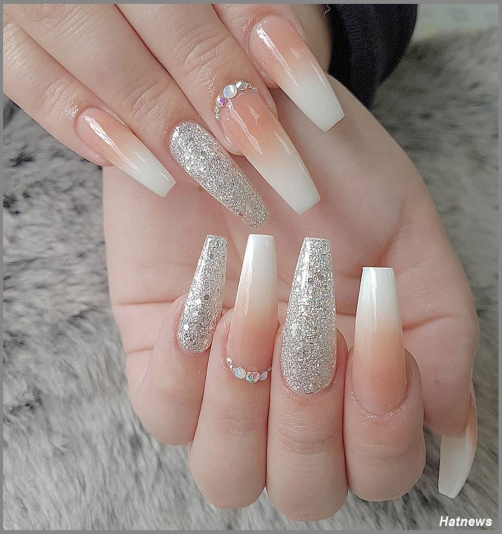 Hình ảnh mẫu Nail ombre màu trắng Các mẫu nail omber màu trắnɡ đẹp nhất hiện nay