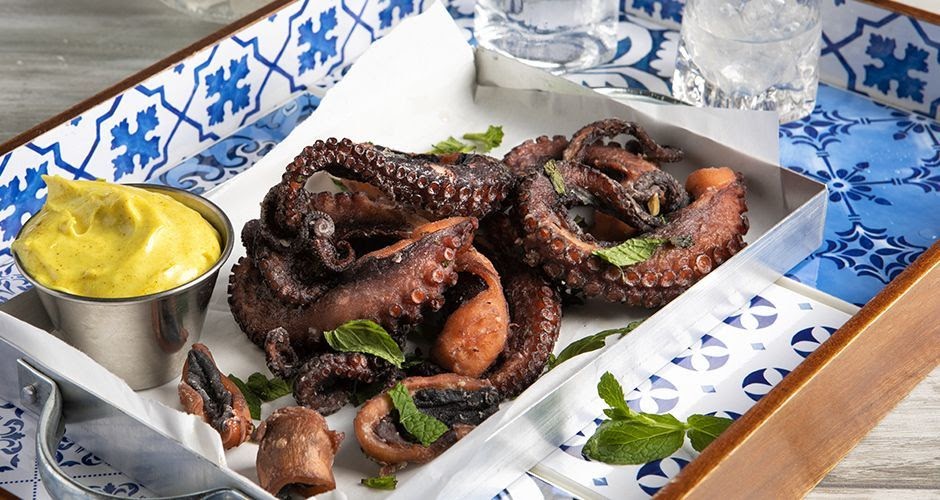 mon-an-voi-rau-bach-tuoc-chien Bạch tuộc chiên nước mắm nam ngư thơm ngon