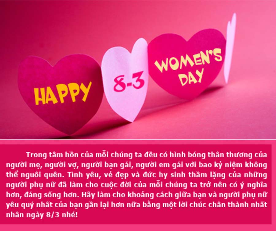 Ngày quốc tế phụ nữ 8-3 đẹp nhất