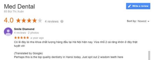 Nha Khoa Med Dental - 85 Bùi Thị Xuân, Hai Bà Trưng, Hà Nội Có Tốt Không?