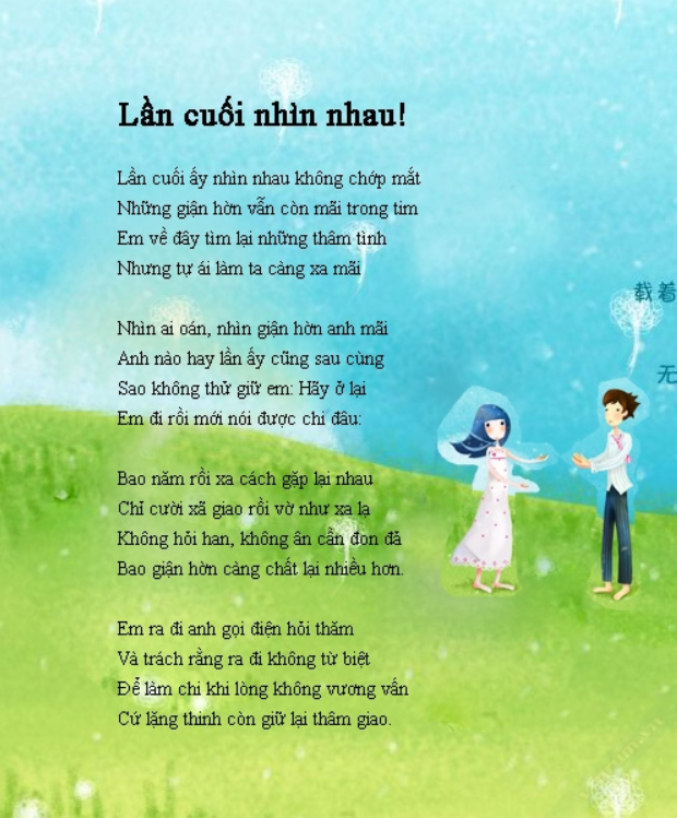 nhin-nhau-lan-cuoi Top bài thơ chia tay người yêu đẫm nước mắt