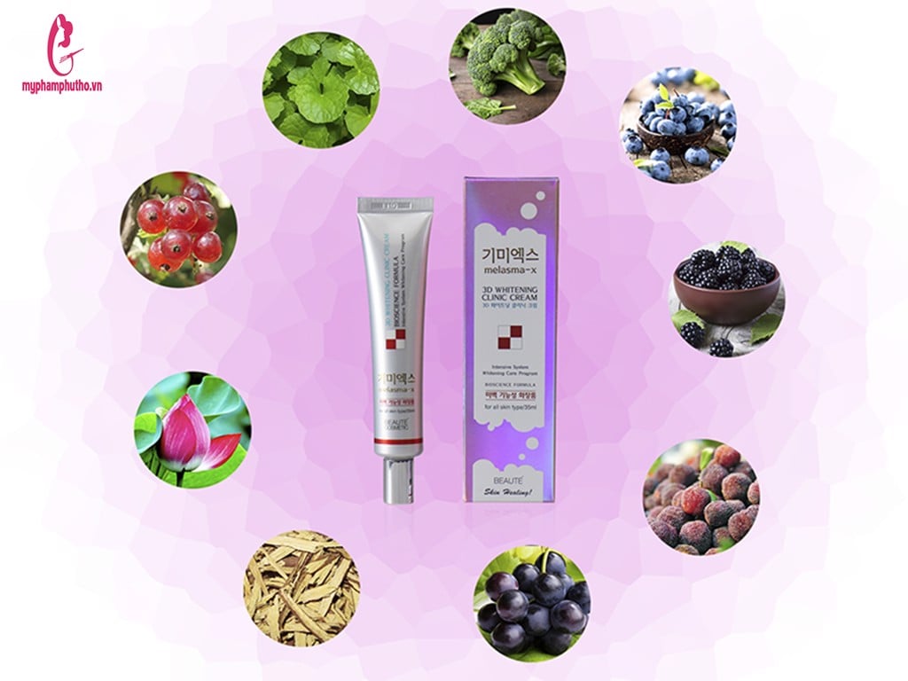 thành phần Kem trị nám 3D Whiteninɡ Clinic Cream Melasma