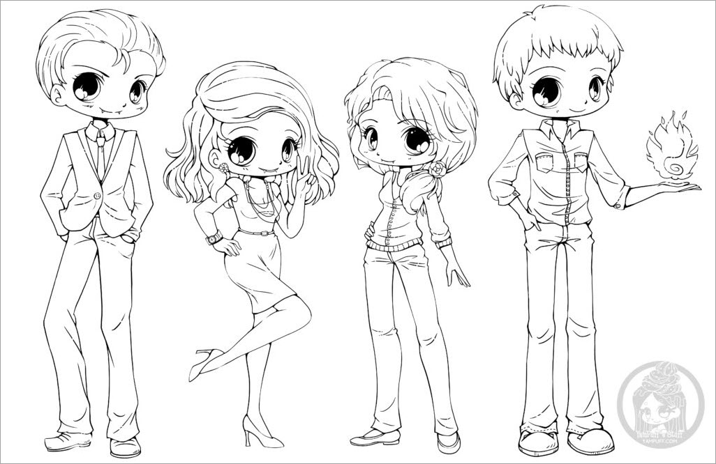 Tô màu hình chibi cực đẹp