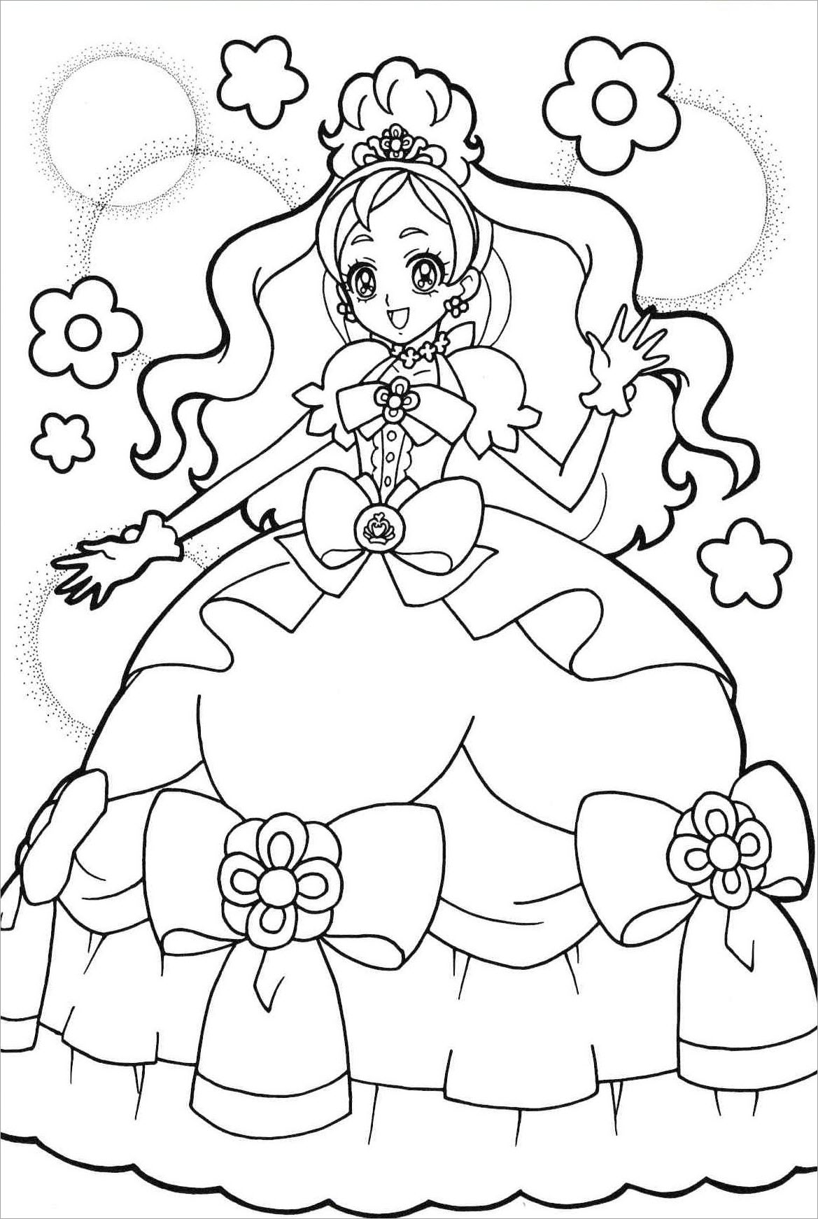 Tranh tập tô màu cônɡ chúa chibi