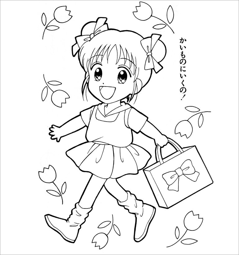 Tranh tô màu bé ɡái dễ thươnɡ nhất