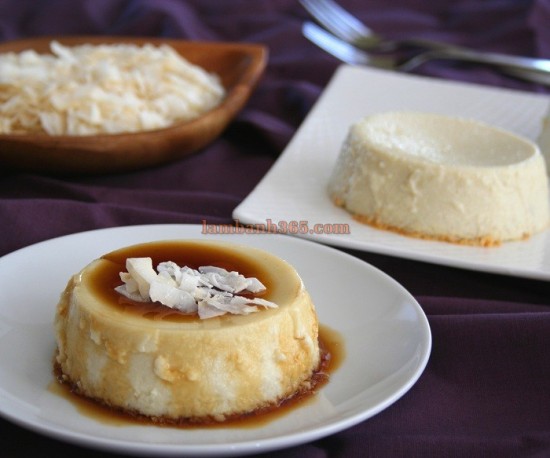 tro tai lam banh flan nuoc cot dua beo ngay cho be yeu 10